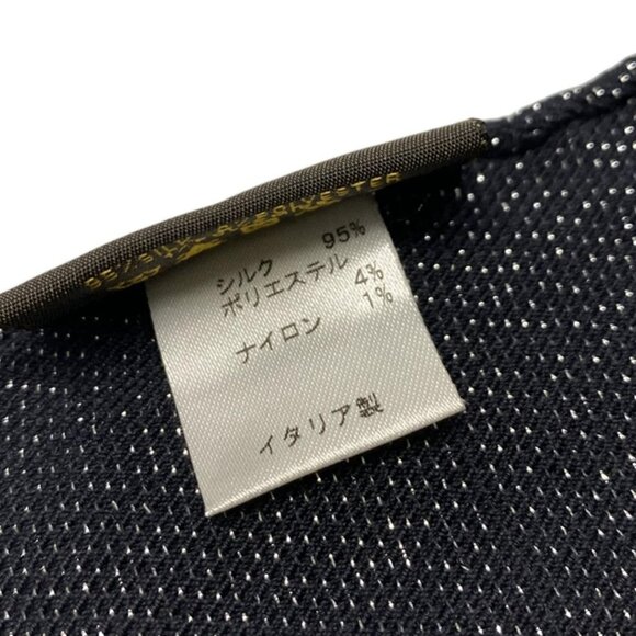 Auth LOUIS VUITTON - Black Silver Unconfirmed Scarf Silk Polyester Nylon - Picture 5 of 5